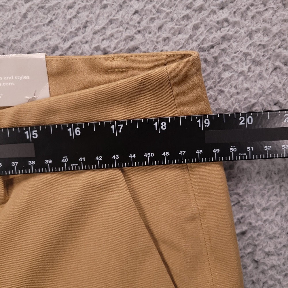 CHICOS Pants Size XL/16 (3) Tan Straight Leg Capri Crop Twill Stretch NEW - Picture 9 of 13